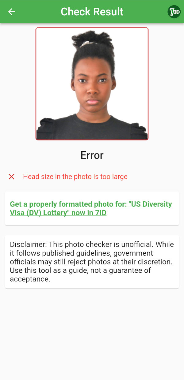 7ID DV Program photo checker - masamang larawan